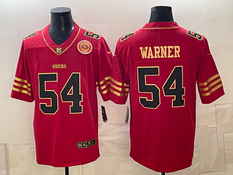 Men 2026 Nike San Francisco 49ers #54 Warner Red NFL Jersey 101601->tampa bay rays->MLB Jersey
